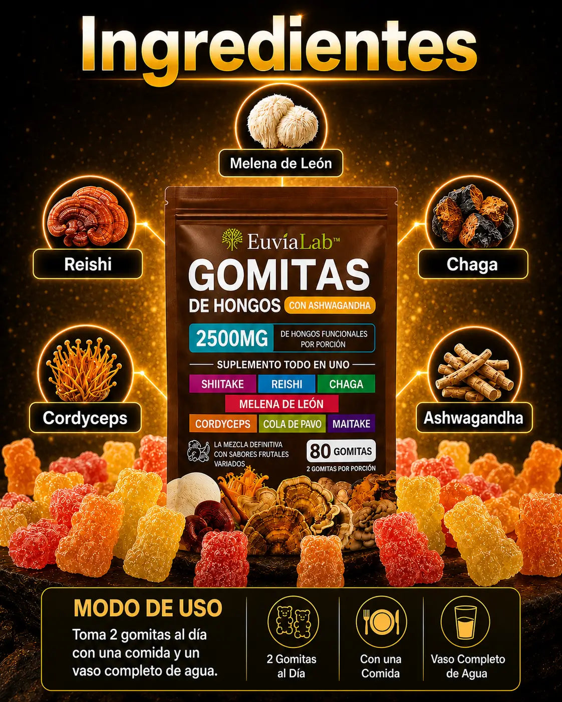 Gomitas de hongos EuviaLab™